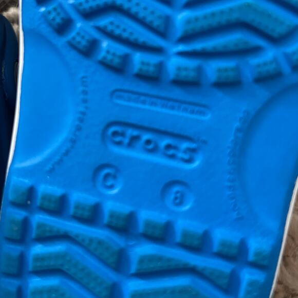 Crocs Kids Swiftwater Sandals – Blue/White – Size C8 - Picture 8 of 8